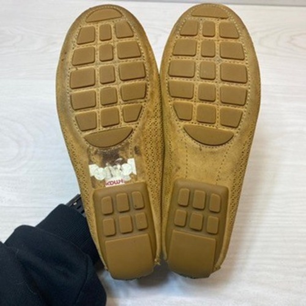 Lauren Ralph Lauren Womens 7.5B Camila Penny Loafers Perforated Tan Suede Mocs - Picture 7 of 9